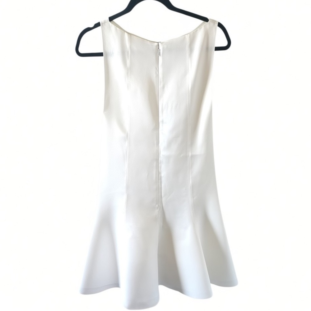 KHAITE Mags Silk Gazar Mini Dress in Chalk White - Size 8 - NWT - Picture 3 of 10
